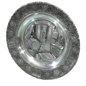 BMF ZINN 95% Pewter Plate Engravable‎ Baby Gift Plate